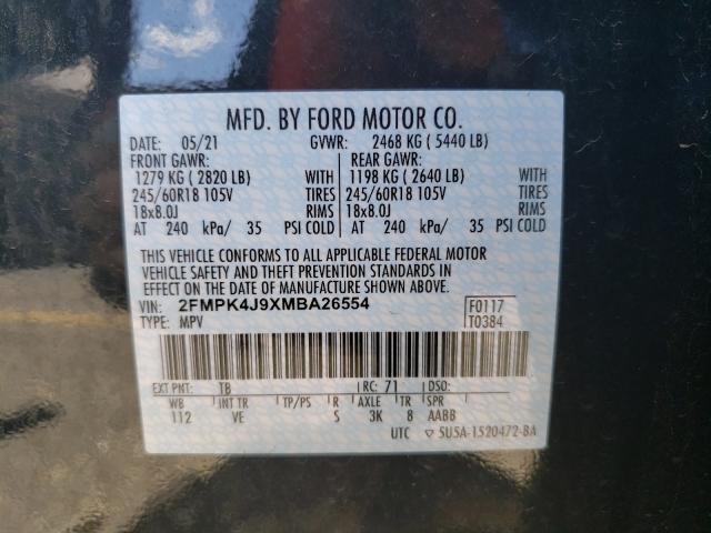 Photo 9 VIN: 2FMPK4J9XMBA26554 - FORD EDGE SEL 