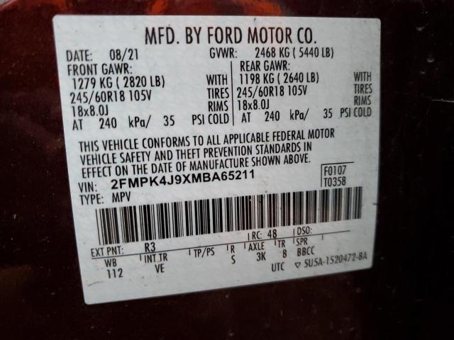 Photo 11 VIN: 2FMPK4J9XMBA65211 - FORD EDGE 