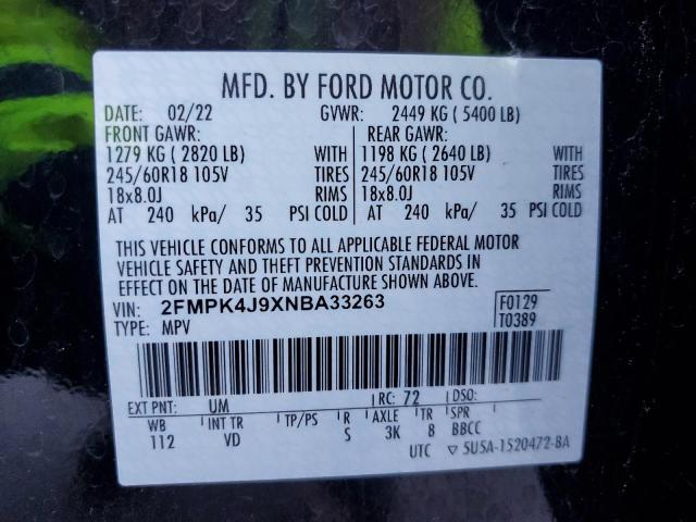 Photo 11 VIN: 2FMPK4J9XNBA33263 - FORD EDGE 