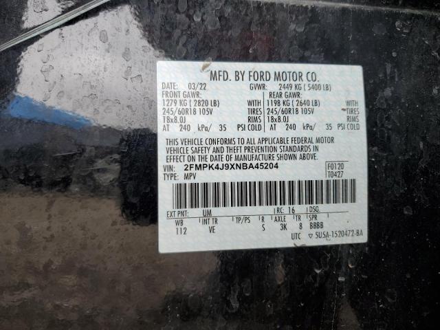 Photo 12 VIN: 2FMPK4J9XNBA45204 - FORD EDGE SEL 