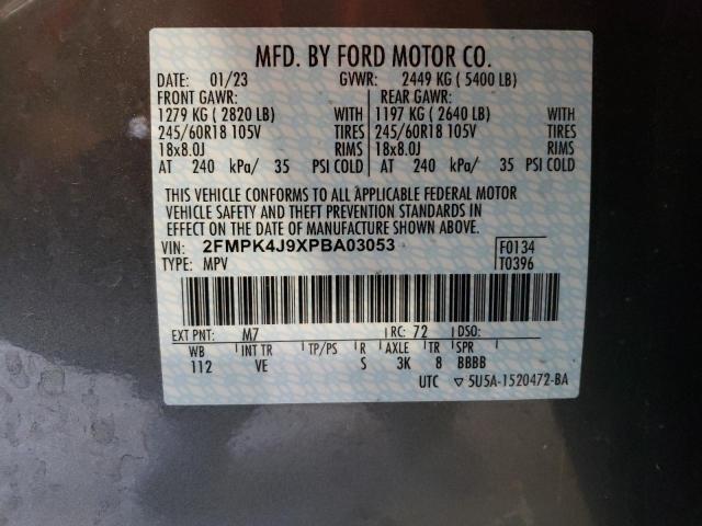 Photo 12 VIN: 2FMPK4J9XPBA03053 - FORD EDGE SEL 