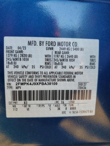 Photo 12 VIN: 2FMPK4J9XPBA38109 - FORD EDGE SEL 