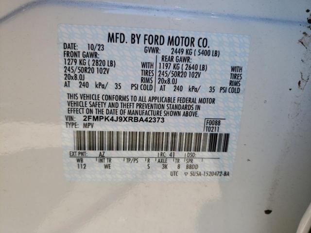 Photo 12 VIN: 2FMPK4J9XRBA42373 - FORD EDGE SEL 