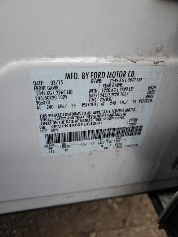 Photo 12 VIN: 2FMPK4K80FBB12691 - FORD EDGE TITAN 