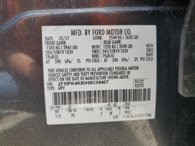 Photo 13 VIN: 2FMPK4K80HBC08467 - FORD EDGE 