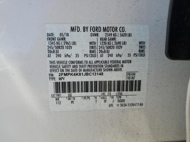 Photo 11 VIN: 2FMPK4K81JBC13148 - FORD EDGE 