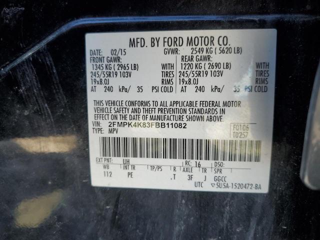 Photo 12 VIN: 2FMPK4K83FBB11082 - FORD EDGE TITAN 