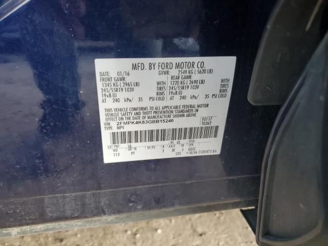 Photo 12 VIN: 2FMPK4K83GBB15246 - FORD EDGE TITAN 