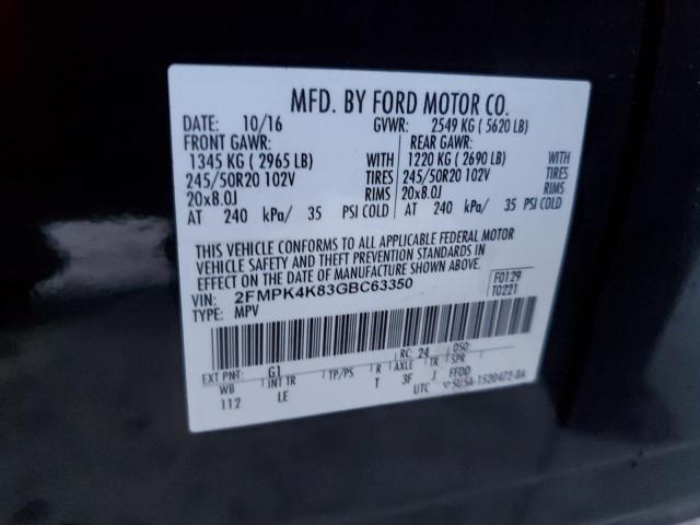 Photo 13 VIN: 2FMPK4K83GBC63350 - FORD EDGE TITAN 