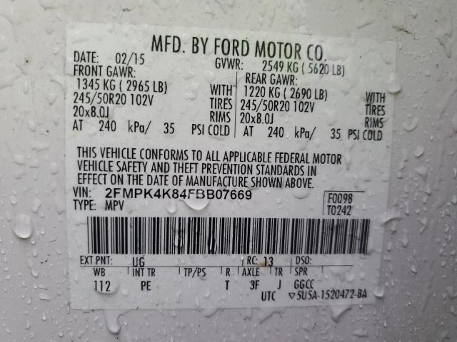 Photo 11 VIN: 2FMPK4K84FBB07669 - FORD EDGE 