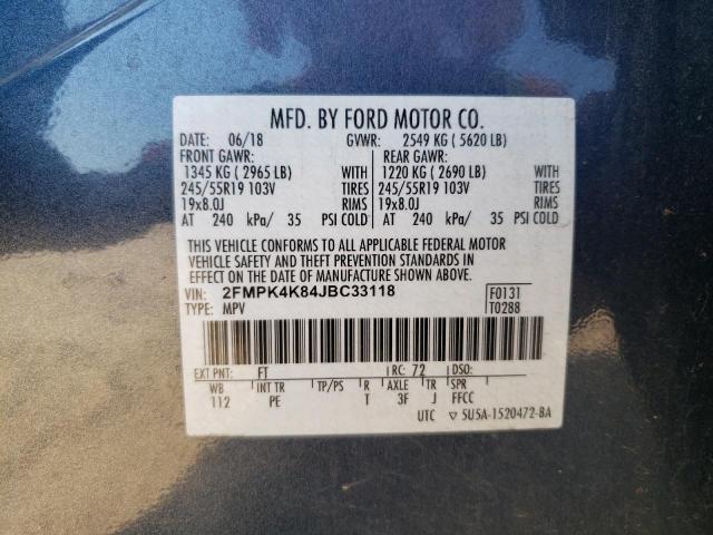 Photo 12 VIN: 2FMPK4K84JBC33118 - FORD EDGE TITAN 