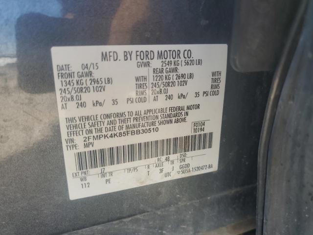 Photo 12 VIN: 2FMPK4K85FBB30510 - FORD EDGE TITAN 