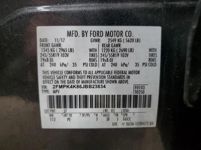 Photo 13 VIN: 2FMPK4K86JBB23834 - FORD EDGE TITAN 