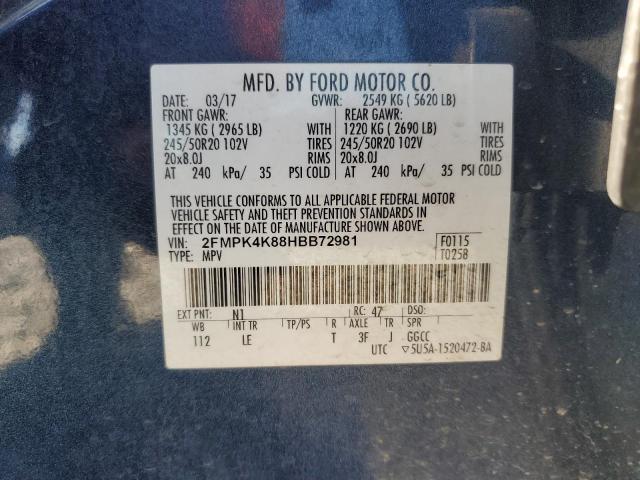 Photo 11 VIN: 2FMPK4K88HBB72981 - FORD EDGE 