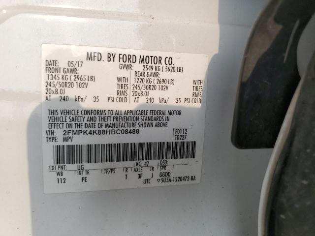 Photo 12 VIN: 2FMPK4K88HBC08488 - FORD EDGE TITAN 