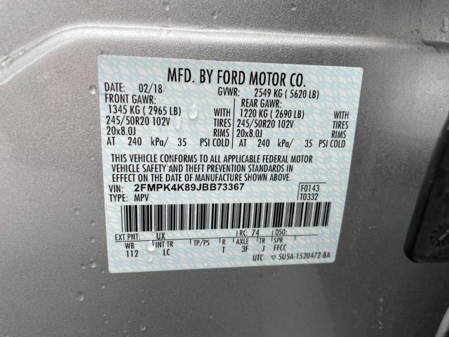 Photo 9 VIN: 2FMPK4K89JBB73367 - FORD EDGE TITAN 