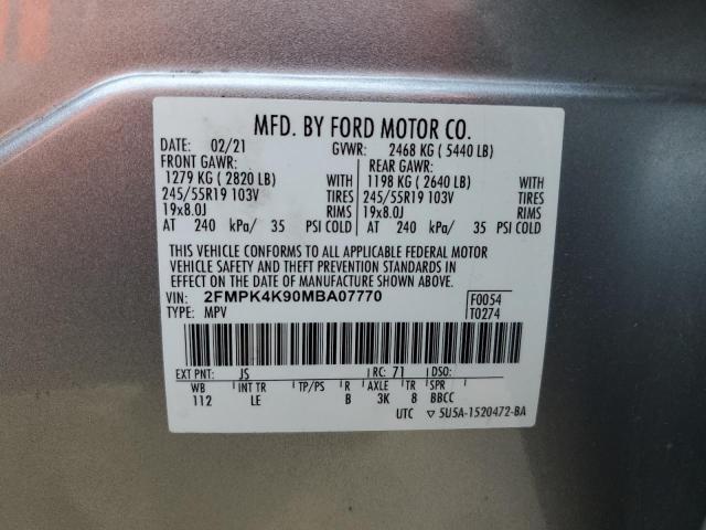 Photo 11 VIN: 2FMPK4K90MBA07770 - FORD EDGE TITAN 