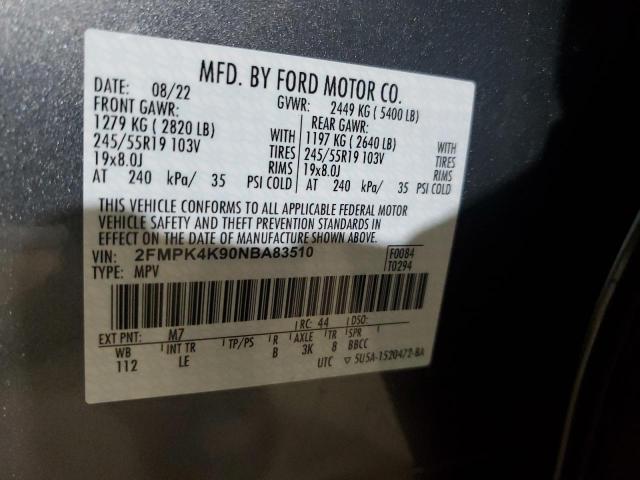 Photo 13 VIN: 2FMPK4K90NBA83510 - FORD EDGE 