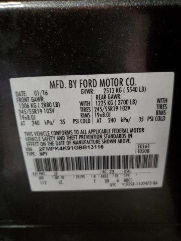 Photo 12 VIN: 2FMPK4K91GBB13116 - FORD EDGE TITAN 