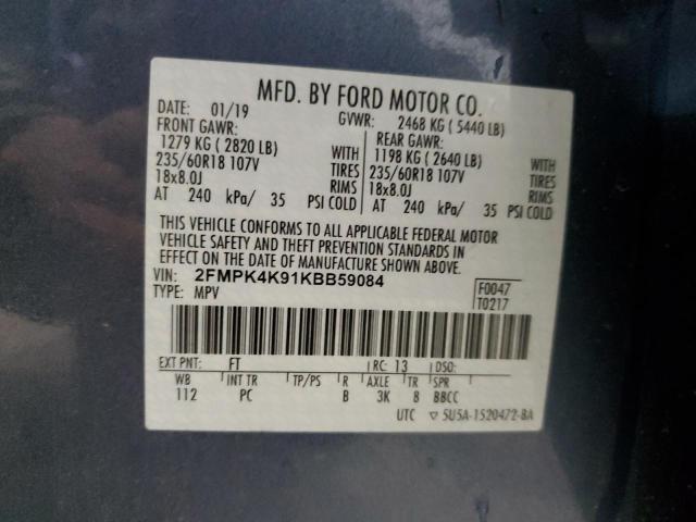 Photo 13 VIN: 2FMPK4K91KBB59084 - FORD EDGE 