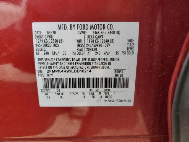 Photo 13 VIN: 2FMPK4K91LBB18214 - FORD EDGE 