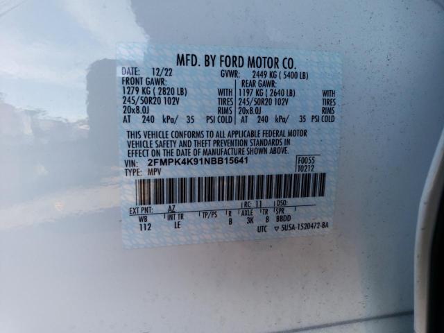 Photo 12 VIN: 2FMPK4K91NBB15641 - FORD EDGE 