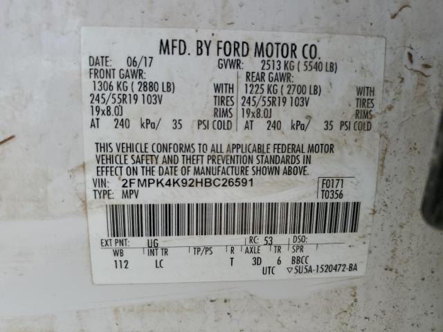 Photo 12 VIN: 2FMPK4K92HBC26591 - FORD EDGE 