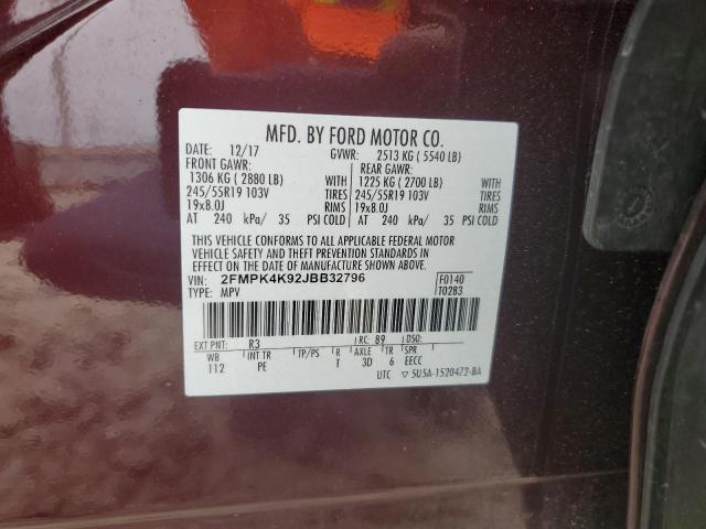 Photo 12 VIN: 2FMPK4K92JBB32796 - FORD EDGE 