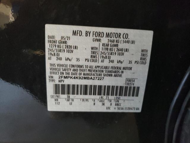 Photo 12 VIN: 2FMPK4K92MBA27227 - FORD EDGE TITAN 