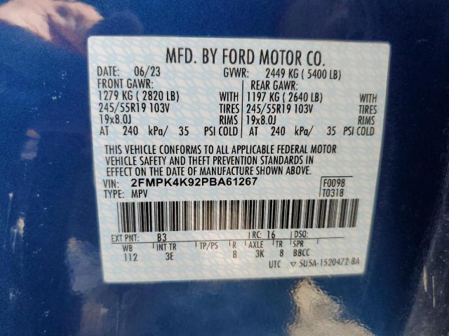 Photo 12 VIN: 2FMPK4K92PBA61267 - FORD EDGE 