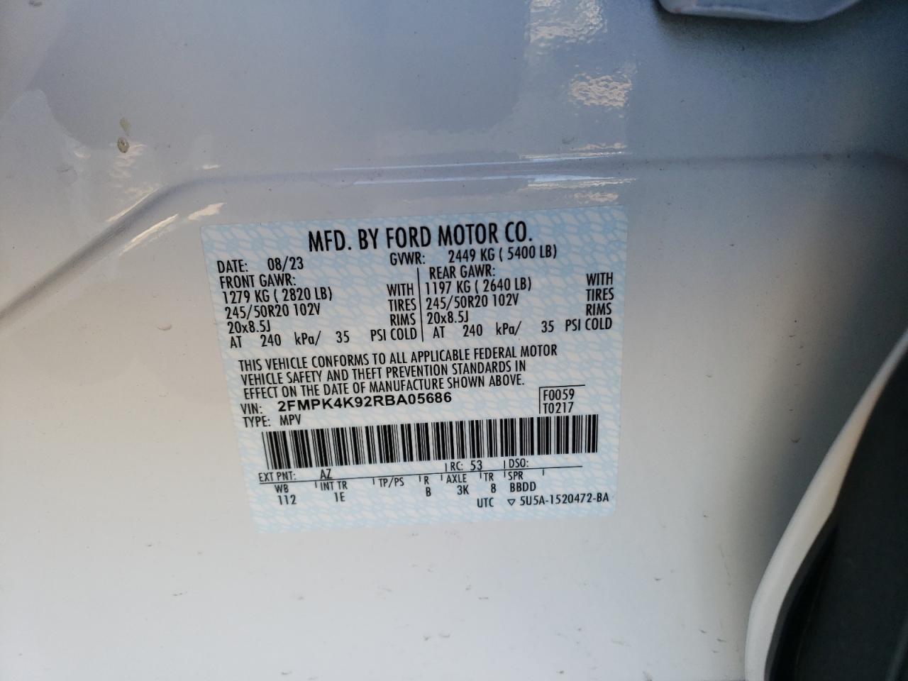 Photo 11 VIN: 2FMPK4K92RBA05686 - FORD EDGE 