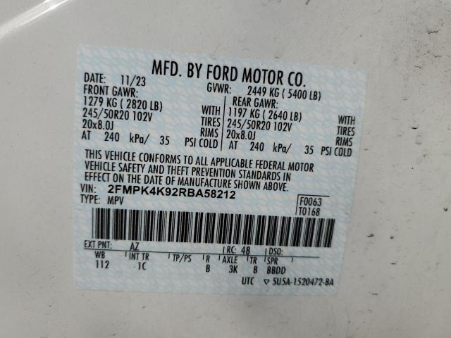 Photo 13 VIN: 2FMPK4K92RBA58212 - FORD EDGE TITAN 