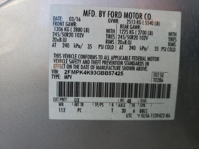 Photo 12 VIN: 2FMPK4K93GBB57425 - FORD EDGE 