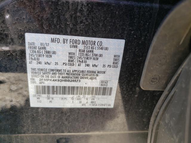 Photo 9 VIN: 2FMPK4K93HBB28573 - FORD EDGE TITAN 