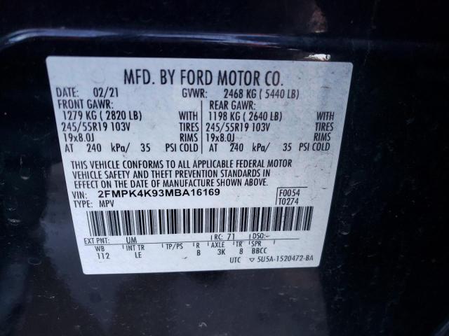 Photo 11 VIN: 2FMPK4K93MBA16169 - FORD EDGE 