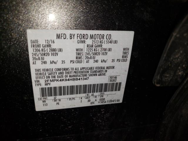 Photo 9 VIN: 2FMPK4K94HBB41347 - FORD EDGE 