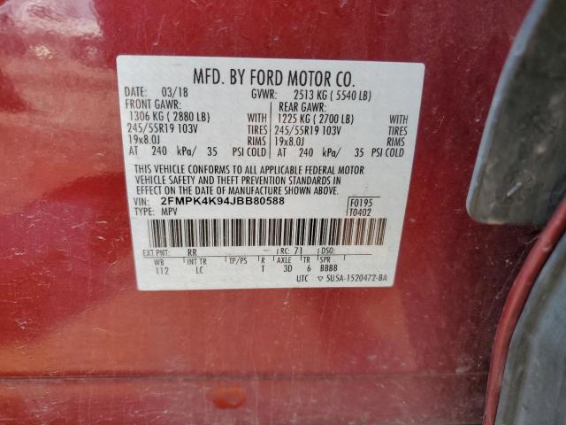 Photo 13 VIN: 2FMPK4K94JBB80588 - FORD EDGE 