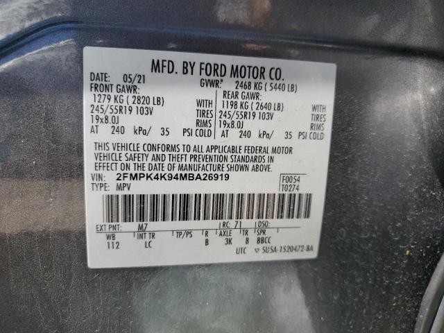 Photo 11 VIN: 2FMPK4K94MBA26919 - FORD EDGE TITAN 