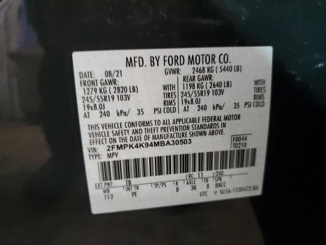 Photo 12 VIN: 2FMPK4K94MBA30503 - FORD EDGE 