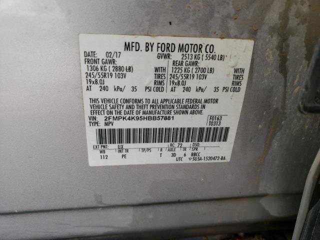 Photo 12 VIN: 2FMPK4K95HBB57881 - FORD EDGE 