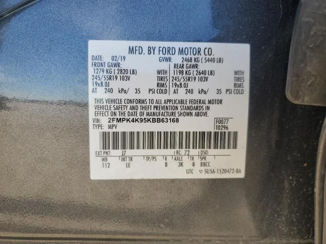 Photo 12 VIN: 2FMPK4K95KBB63168 - FORD EDGE TITAN 