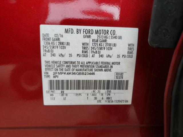 Photo 11 VIN: 2FMPK4K96GBB23446 - FORD EDGE 