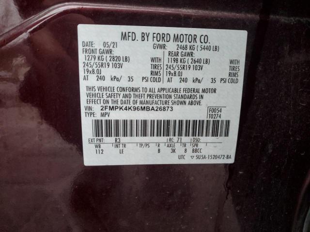 Photo 13 VIN: 2FMPK4K96MBA26873 - FORD EDGE 