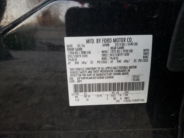 Photo 11 VIN: 2FMPK4K97GBB12956 - FORD EDGE 