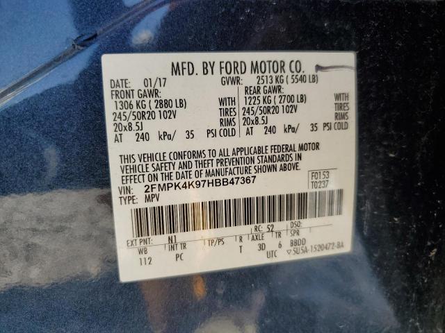 Photo 12 VIN: 2FMPK4K97HBB47367 - FORD EDGE 