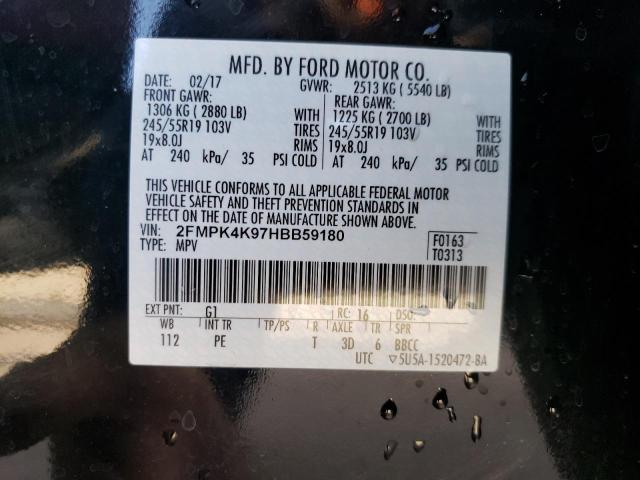 Photo 12 VIN: 2FMPK4K97HBB59180 - FORD EDGE TITAN 