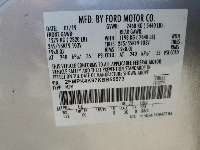 Photo 12 VIN: 2FMPK4K97KBB55573 - FORD EDGE 