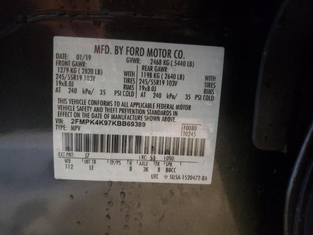 Photo 9 VIN: 2FMPK4K97KBB69389 - FORD EDGE TITAN 