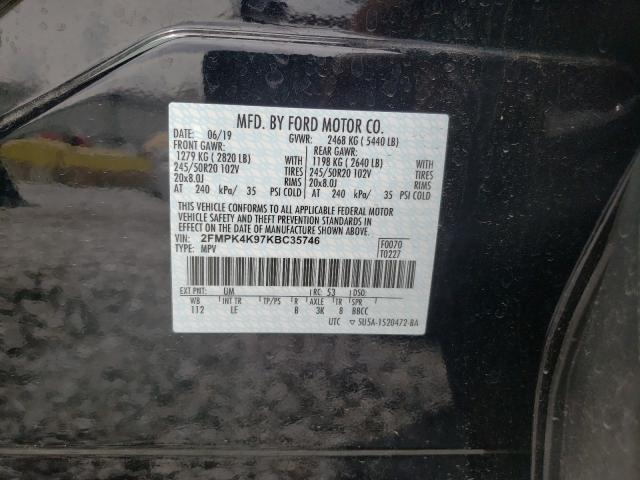 Photo 9 VIN: 2FMPK4K97KBC35746 - FORD EDGE 