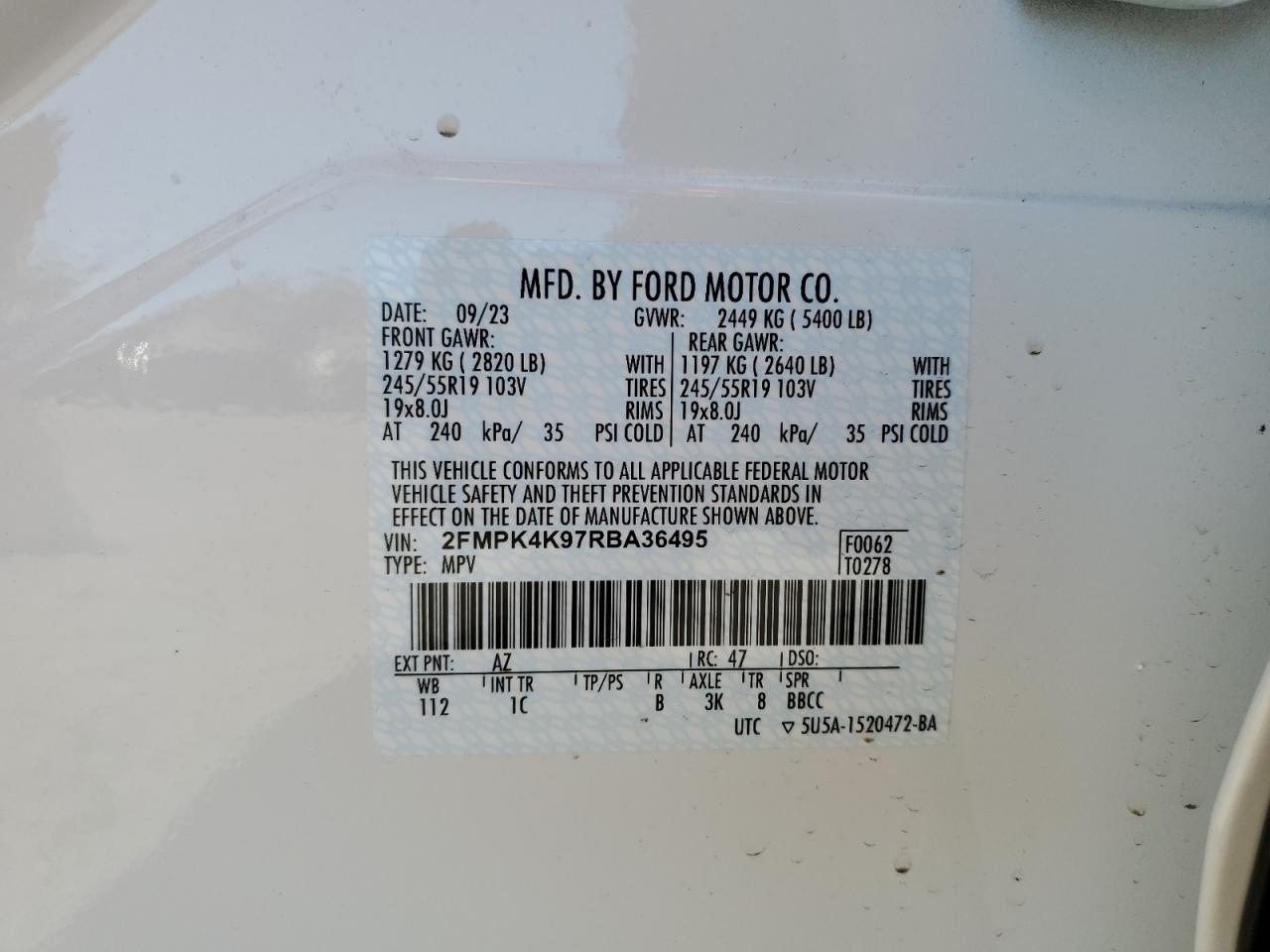 Photo 11 VIN: 2FMPK4K97RBA36495 - FORD EDGE 